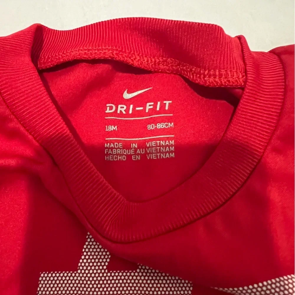 Nike Red and Black Draft Pick top and black jogger pants size 18 months